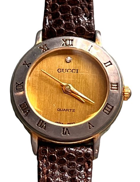 vintage gucci watch leather band